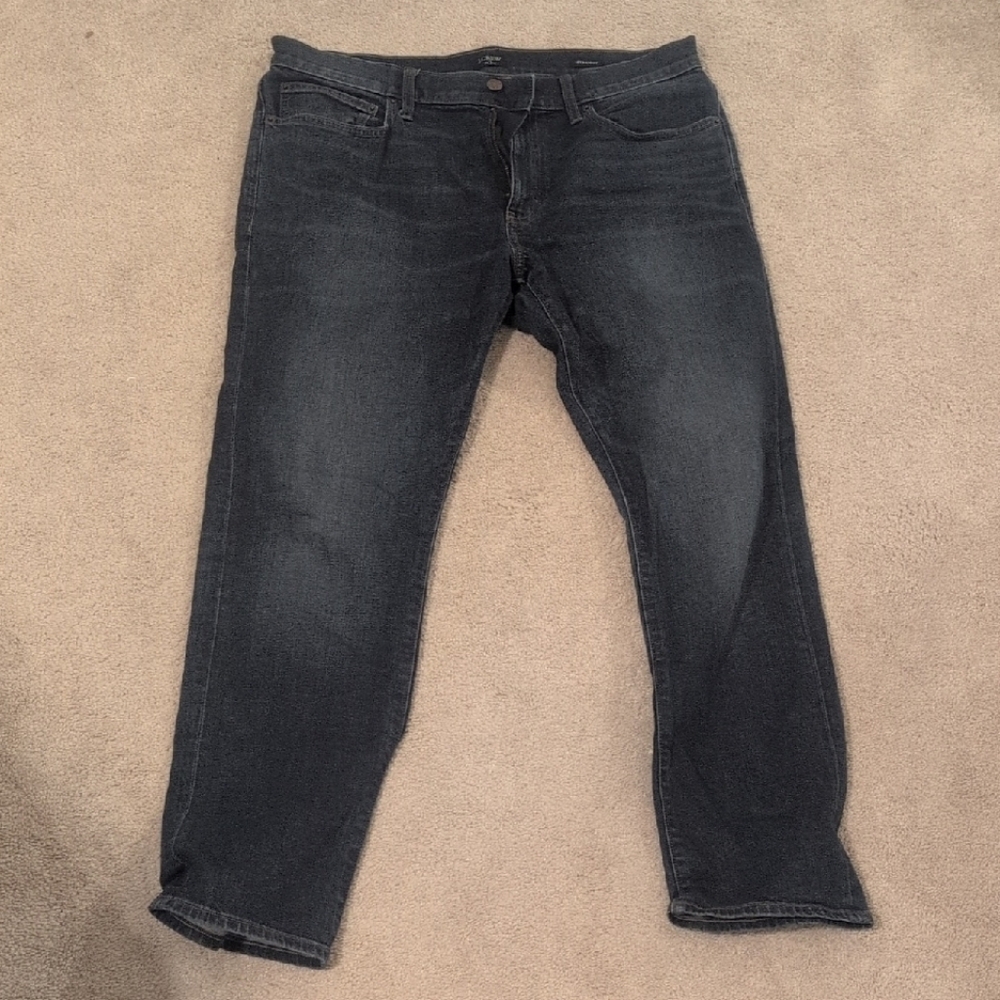 J. Crew Men's Dark Gray Straight Jeans